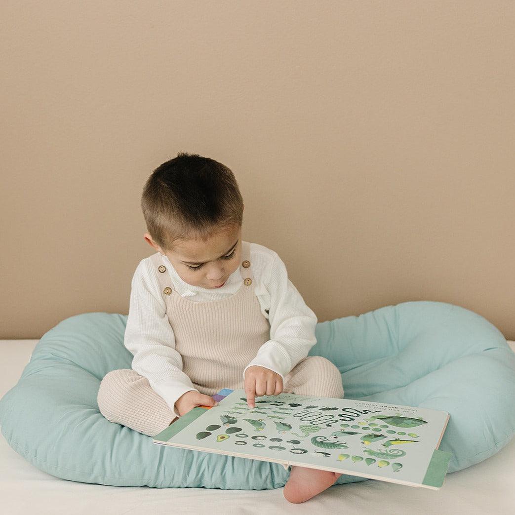 Toddler Lounger Pillow - Eucalyptus - The Baby Penguin
