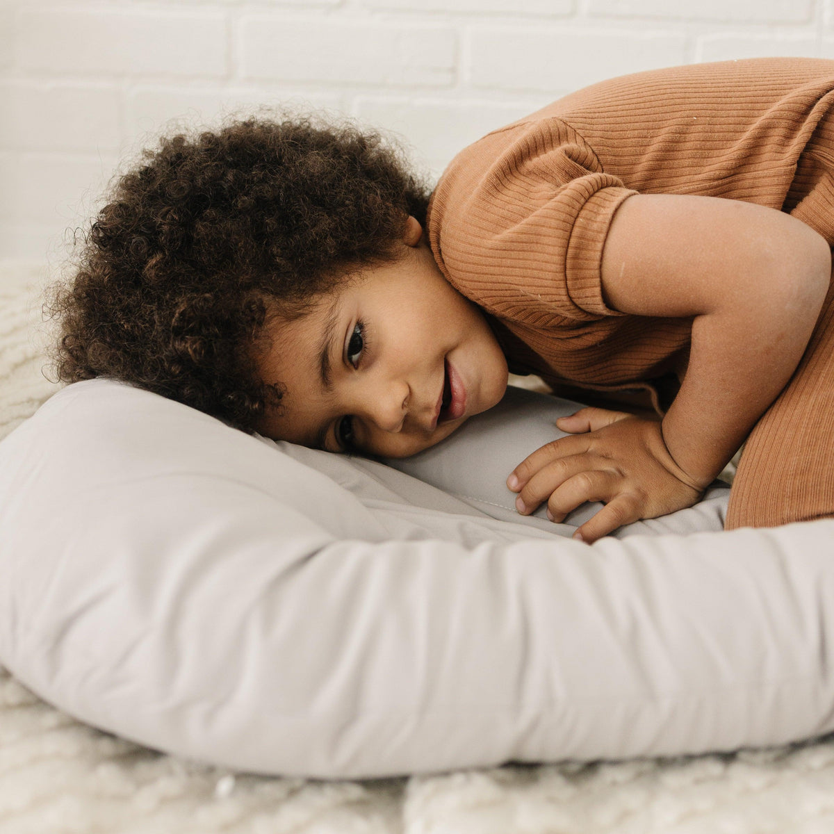 Toddler Lounger Pillow - Stone - The Baby Penguin