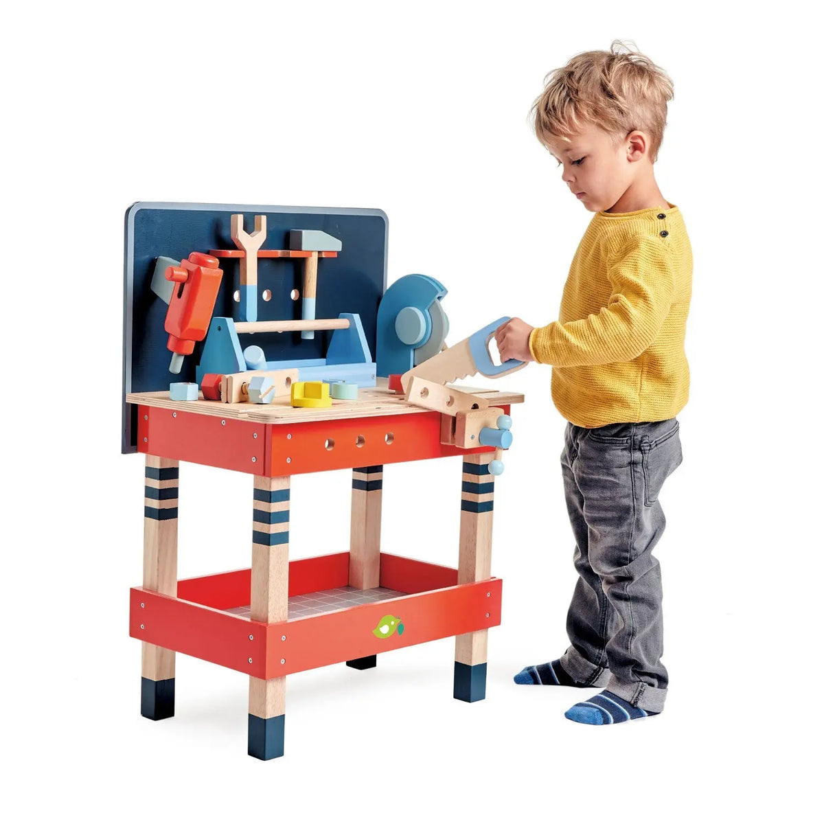 Tender Leaf Wooden Tool Bench with Toy Tools