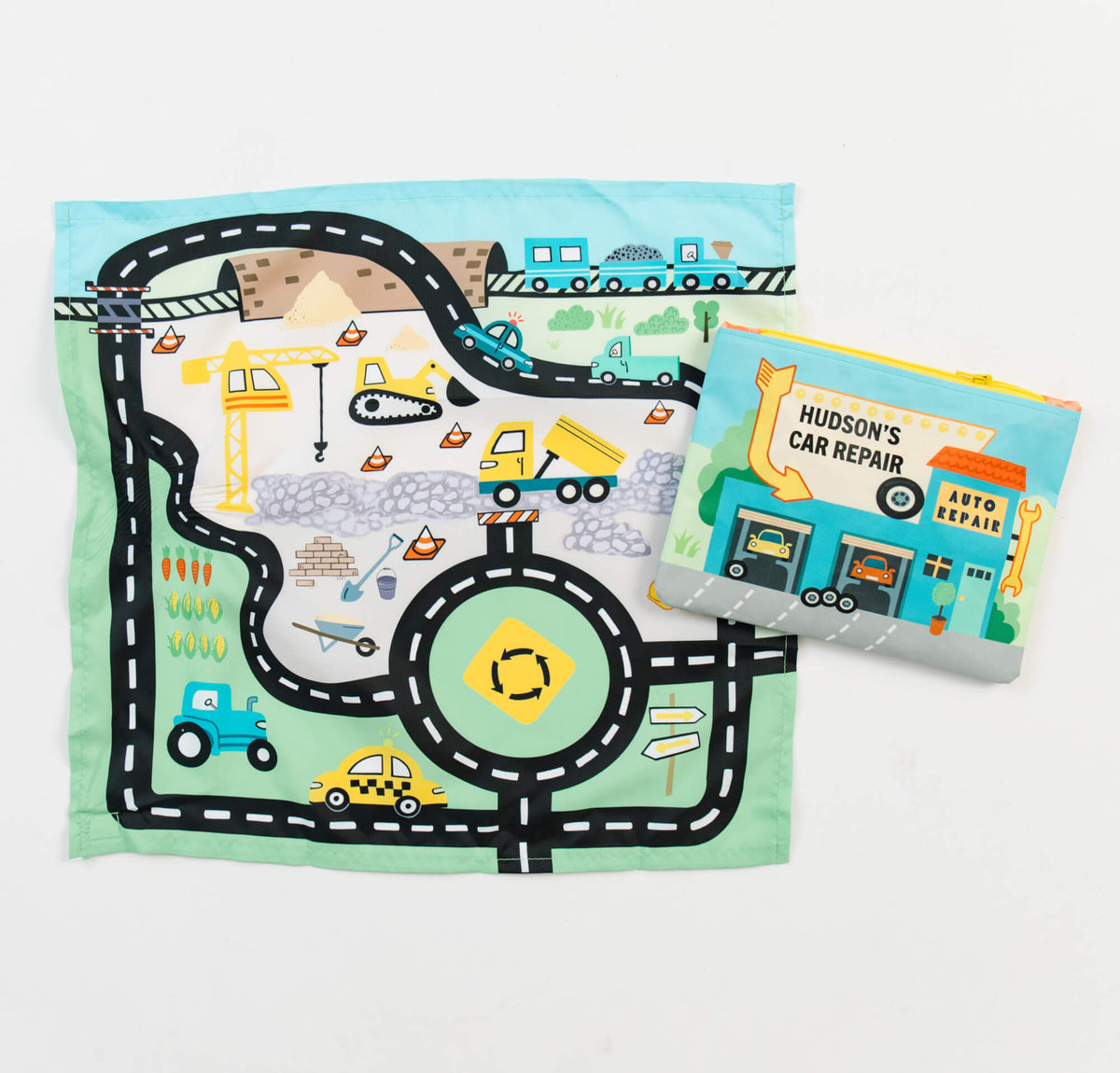 Toy Car Mat & Pouch: All-in-one Travel Entertainment! | Pretend Play | The Baby Penguin