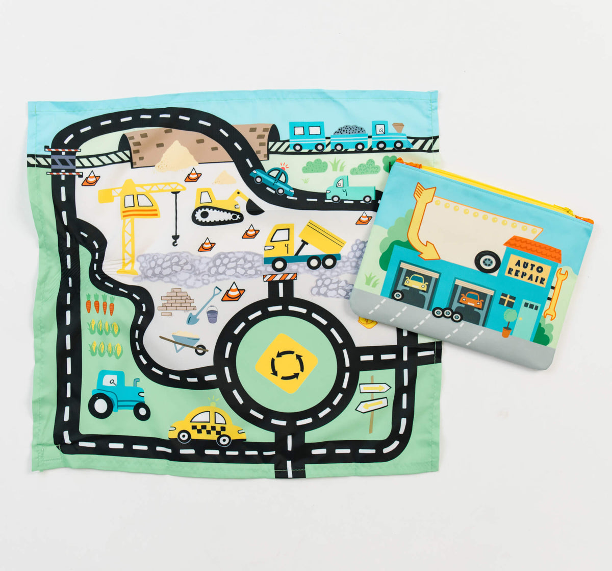 Toy Car Mat & Pouch: All-in-one Travel Entertainment! | Pretend Play | The Baby Penguin
