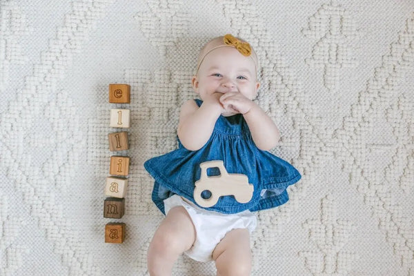 Tractor Wooden Grasping Toy | Made in the USA | Baby Soothers | The Baby Penguin