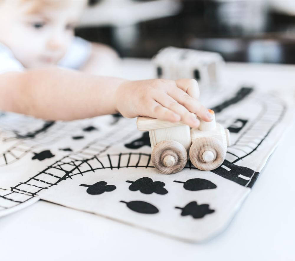 Train Play Mat: "Love it! Super cute for on the go play!" - The Baby Penguin