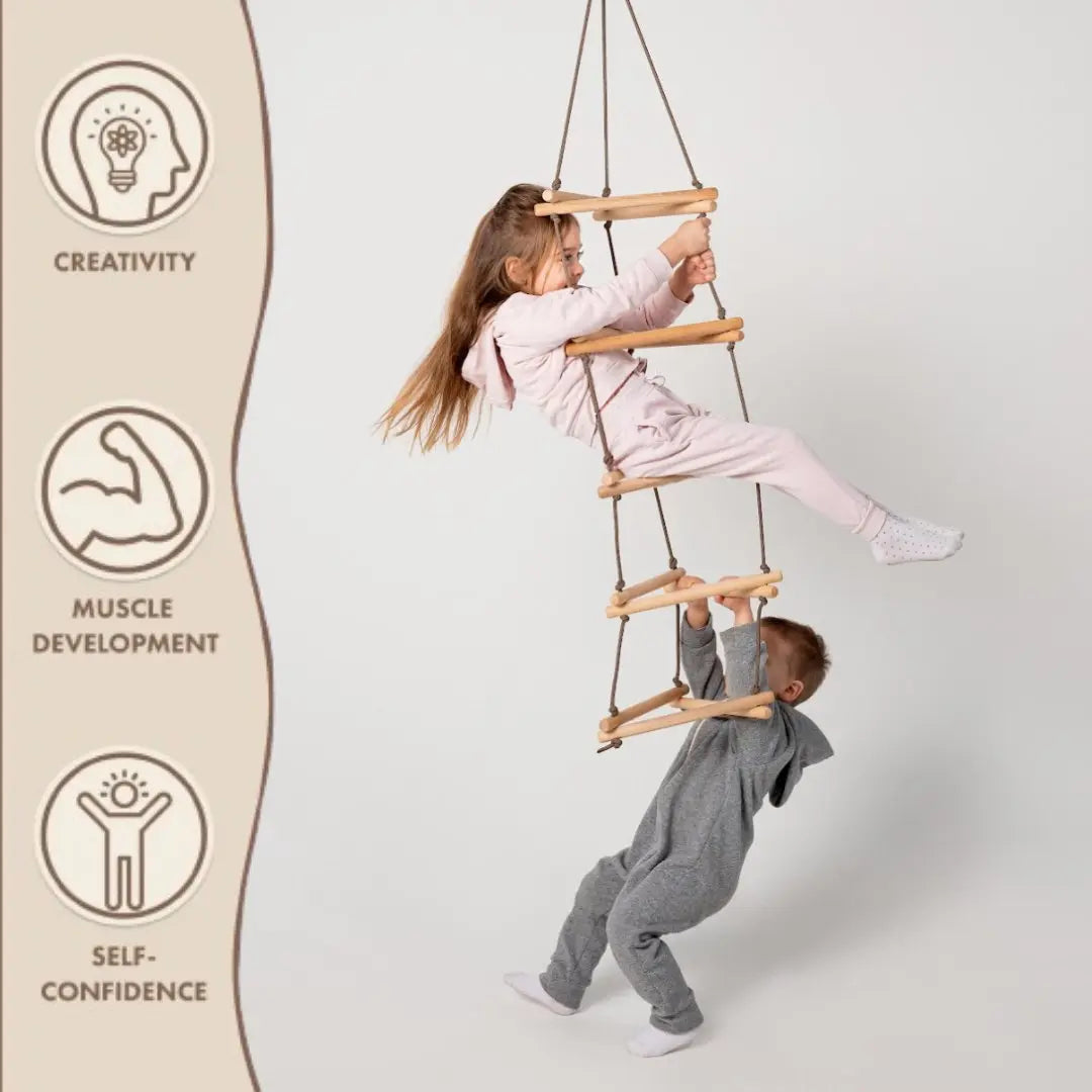 Triangle rope ladder for kids - The Baby Penguin