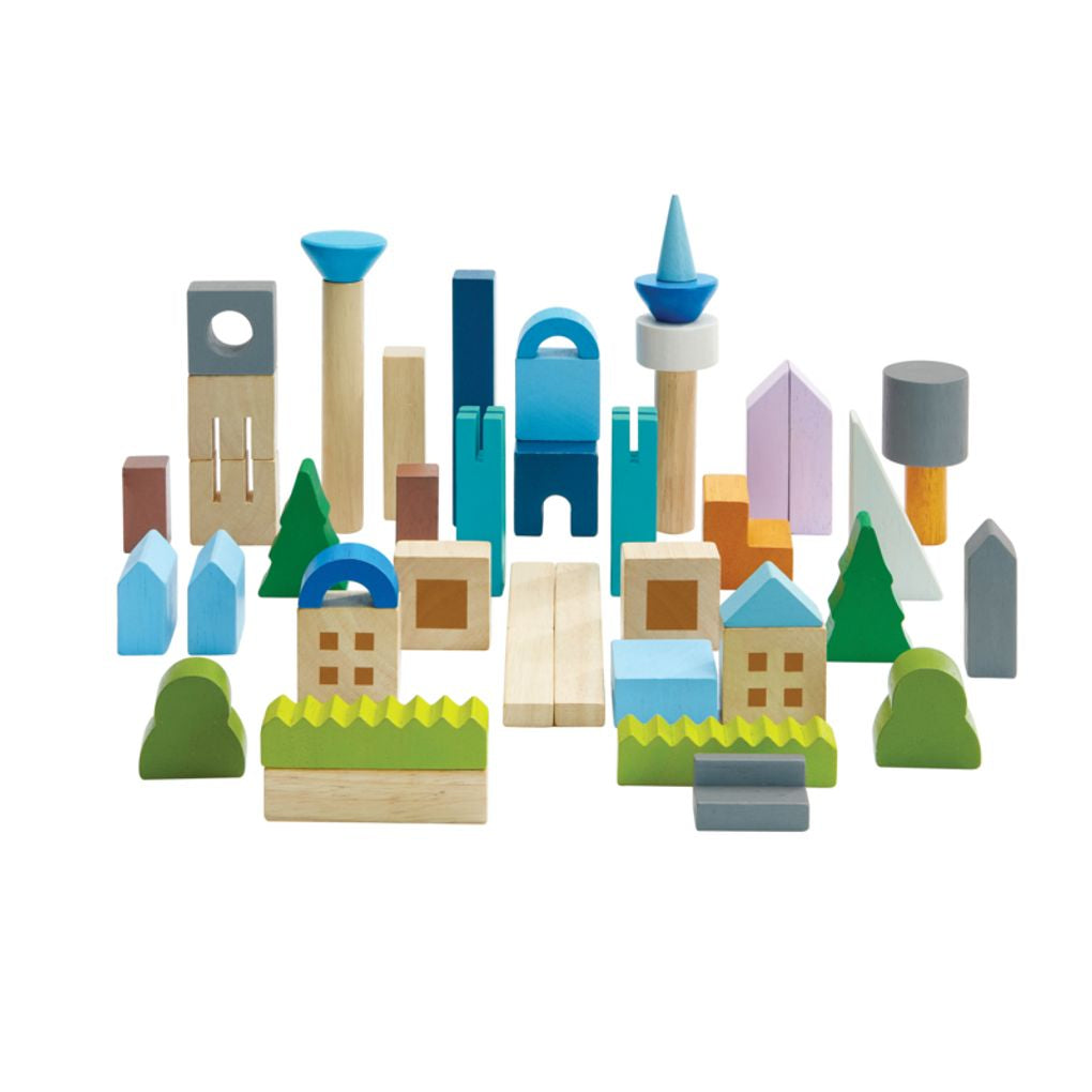 Urban City Blocks - Top Sustainable Toy - PlanToys USA - The Baby Penguin