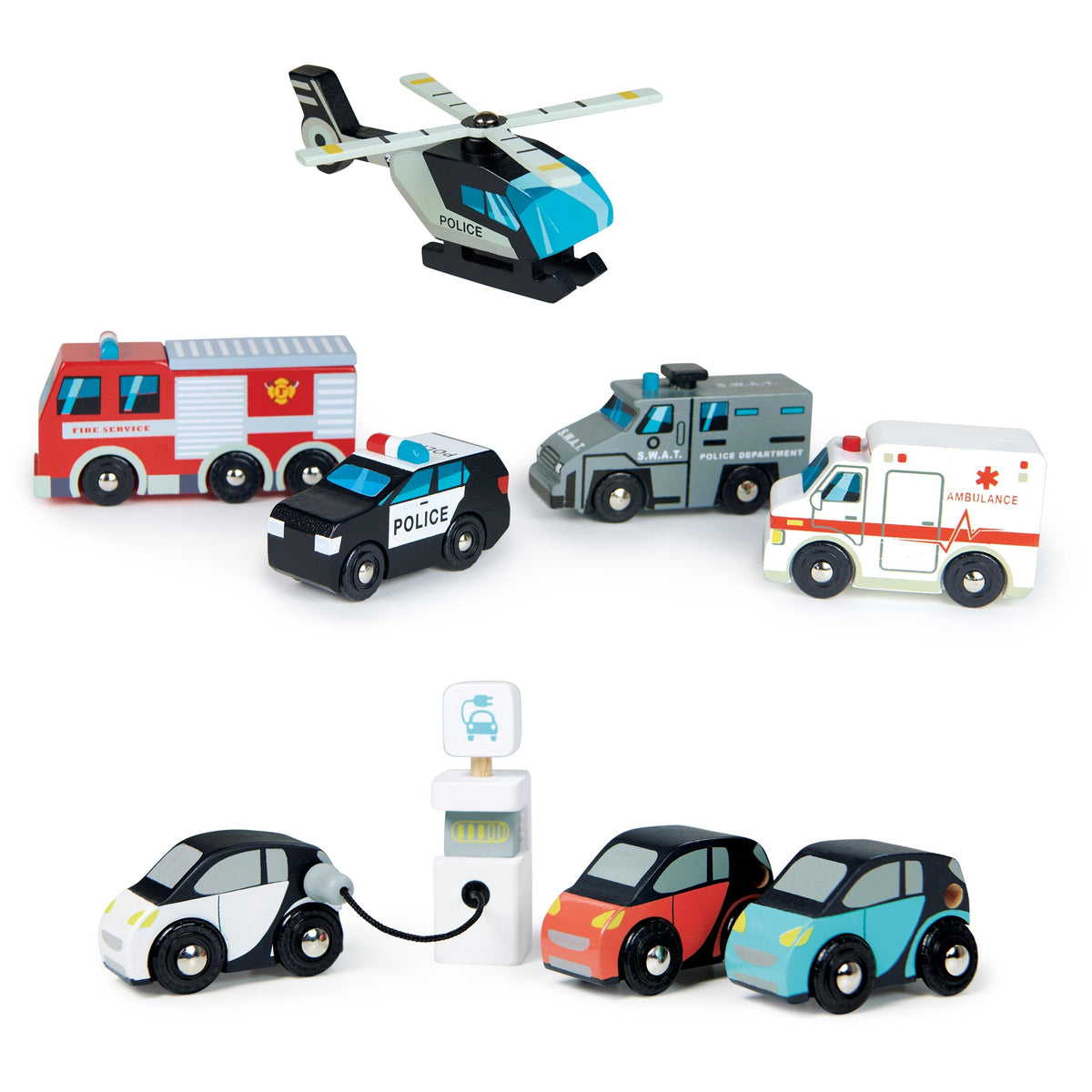 Tender Leaf Urban Wooden Toy Vehicle Collection