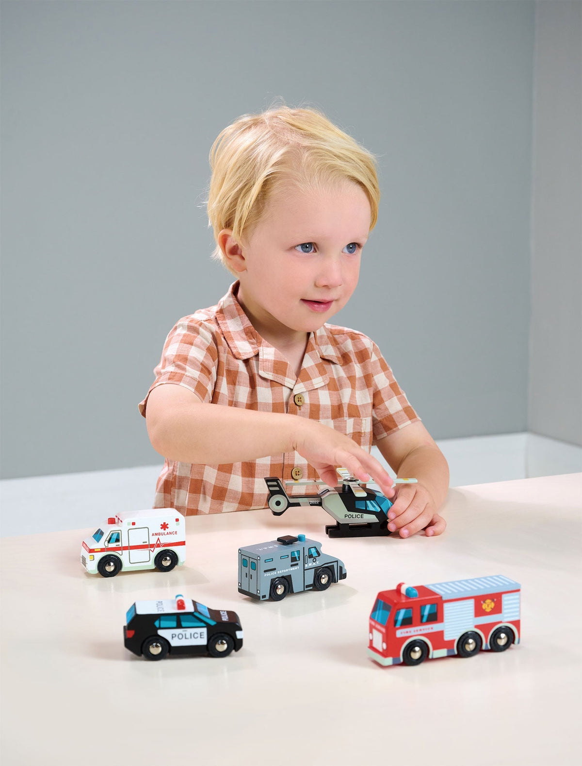 Tender Leaf Urban Wooden Toy Vehicle Collection