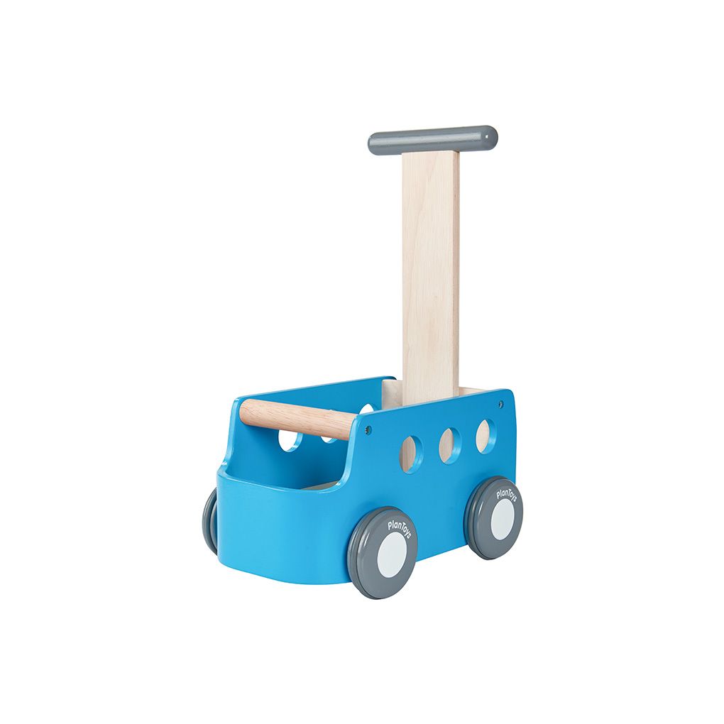 PlanToys Wooden Van Push Walker with Storage
