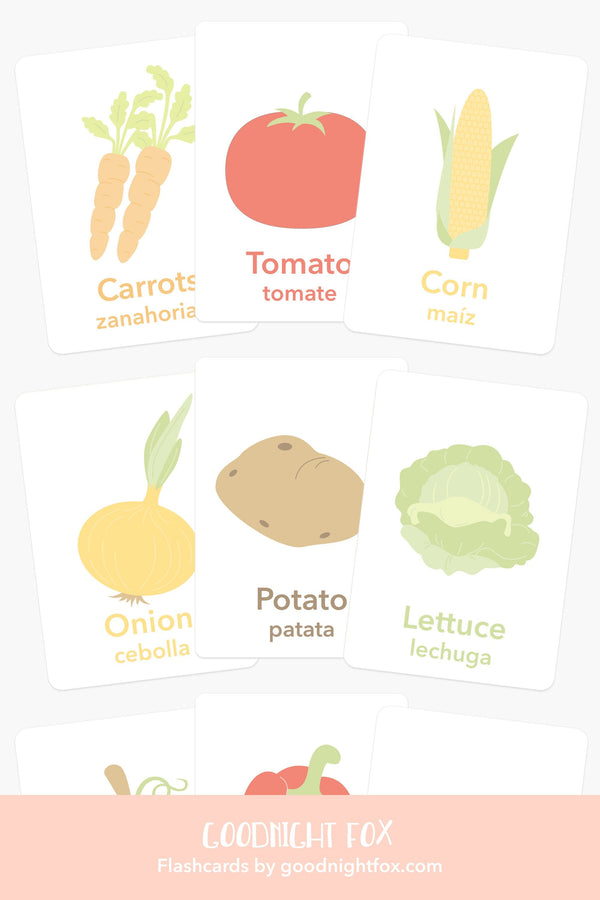 Vegetable Flashcards - The Baby Penguin