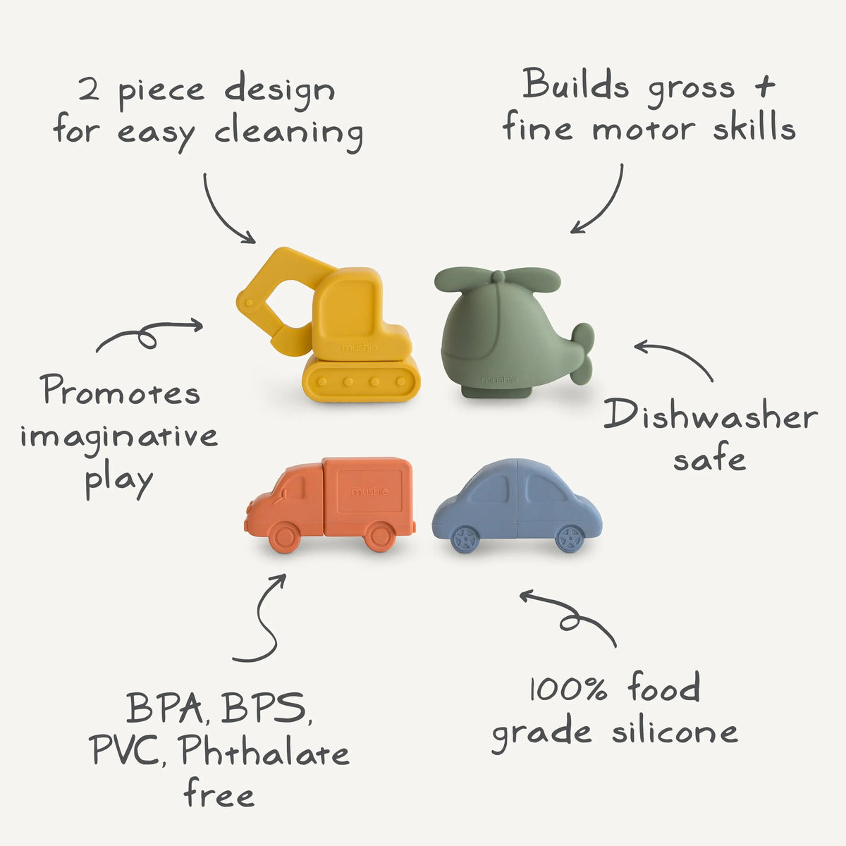 Vehicles Mold Free Bath Play Set | Vehicles Bath Play Set | The Baby Penguin