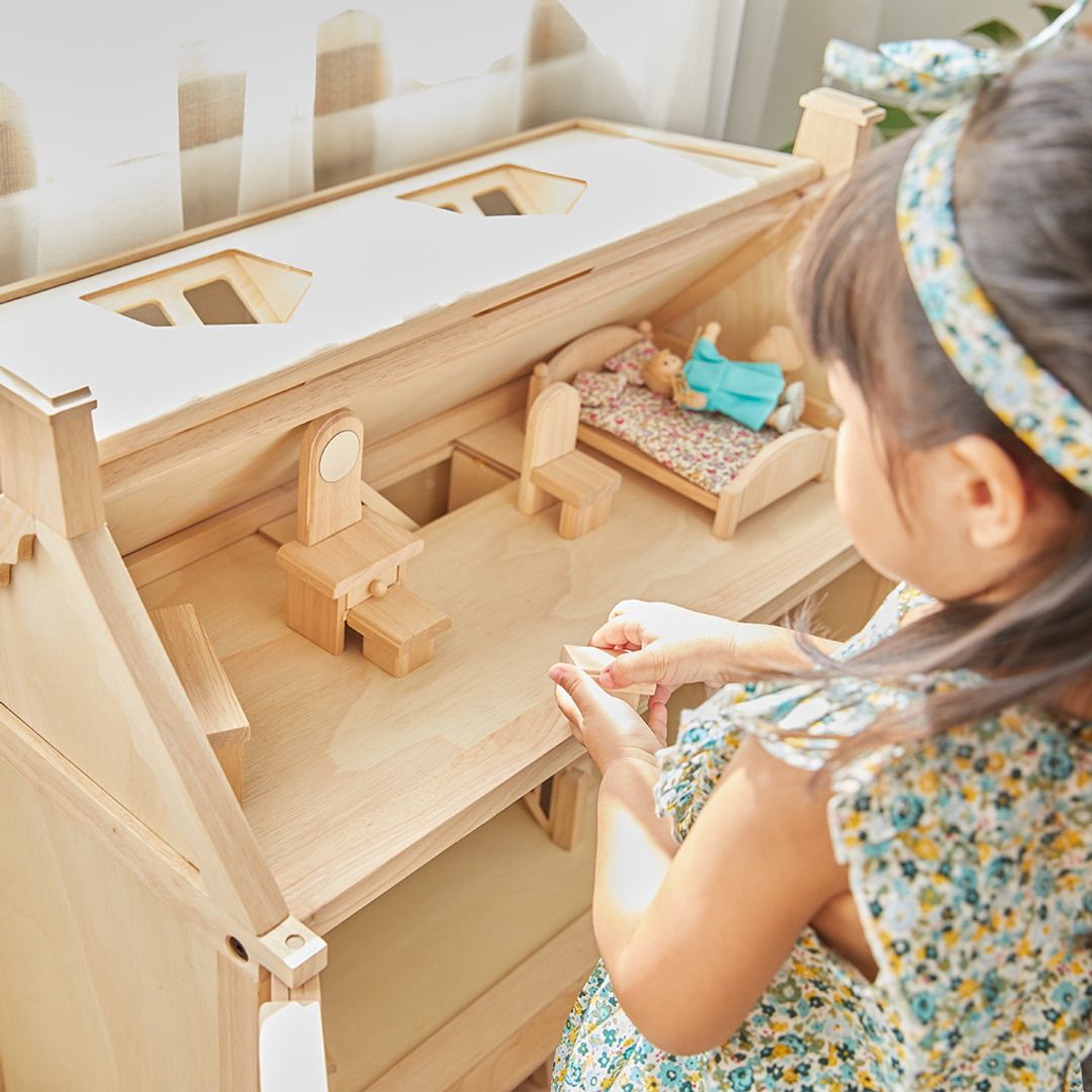 PlanToys Victorian Wooden Dollhouse, 3 Floors