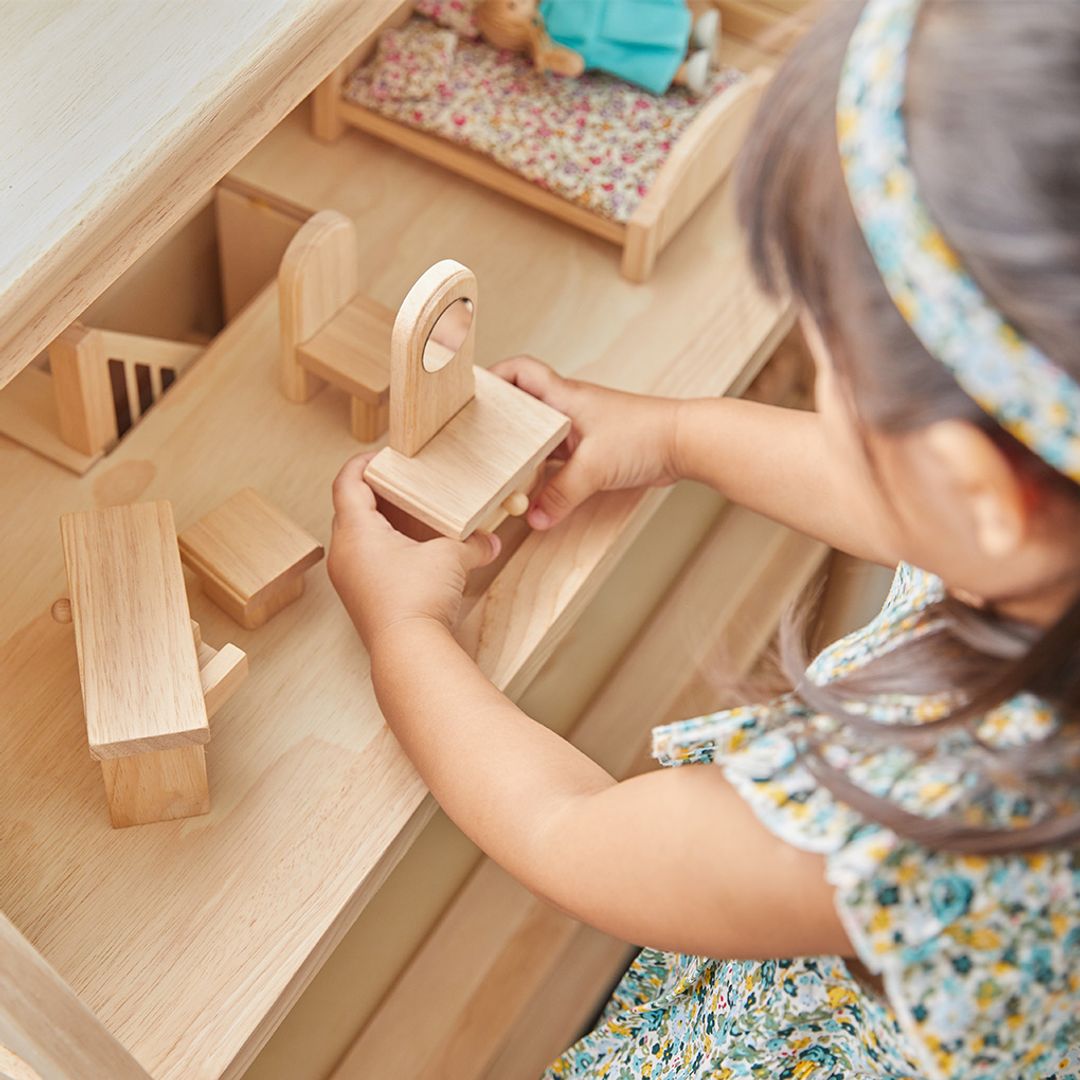 PlanToys Victorian Wooden Dollhouse, 3 Floors