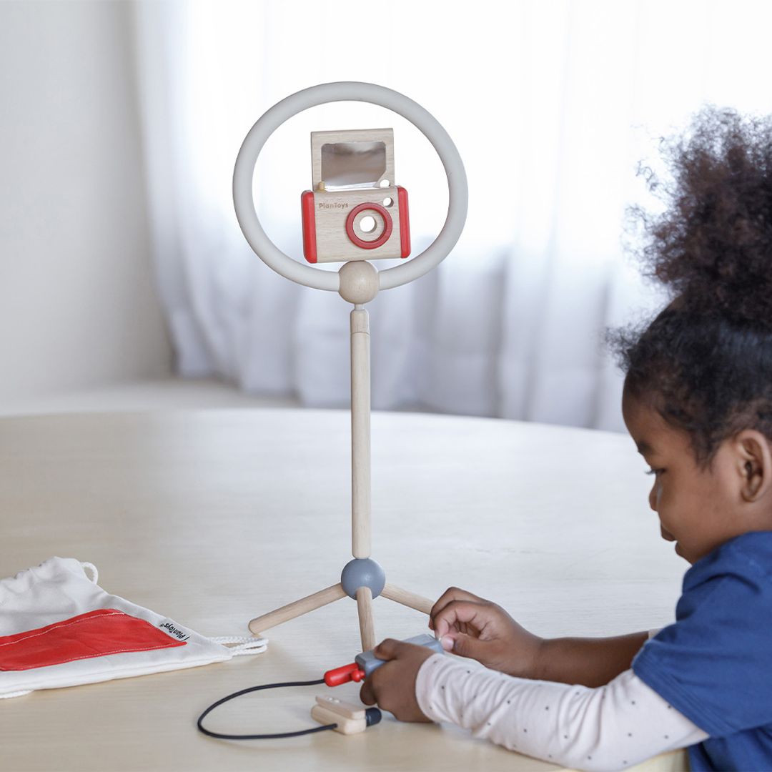 PlanToys Wooden Vlogger Pretend Camera Kit