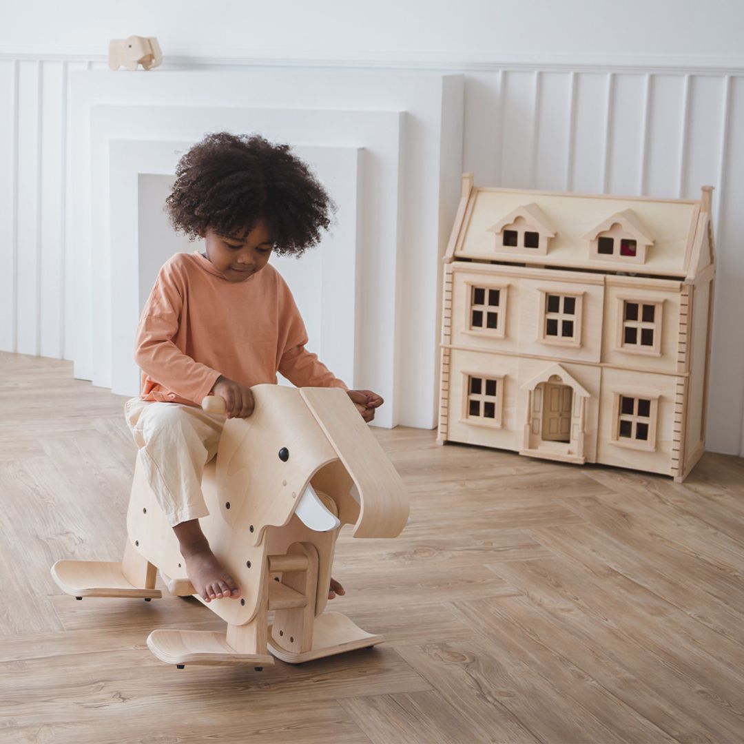 PlanToys Walking Elephant Wooden Ride-On