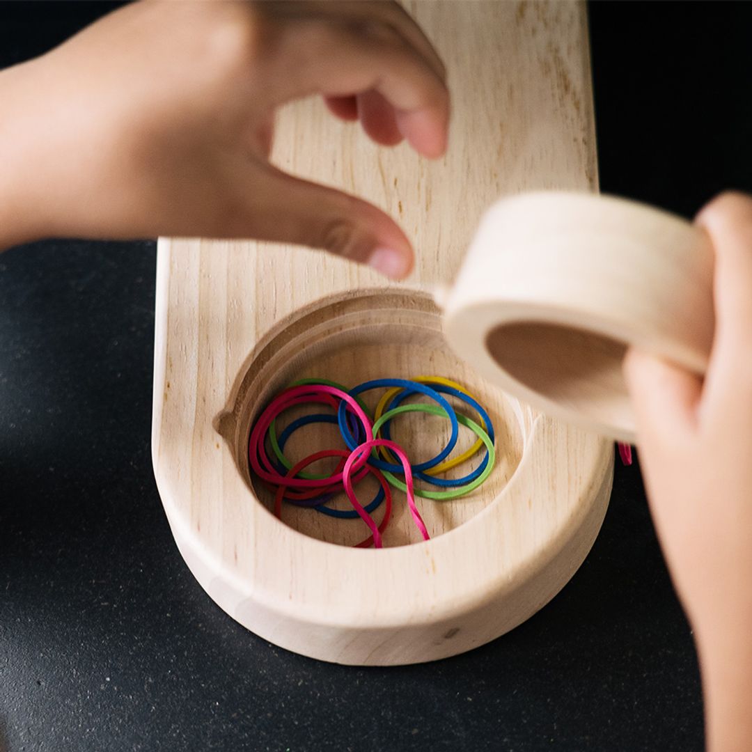 PlanToys Wooden Wall Ball Pulley Game