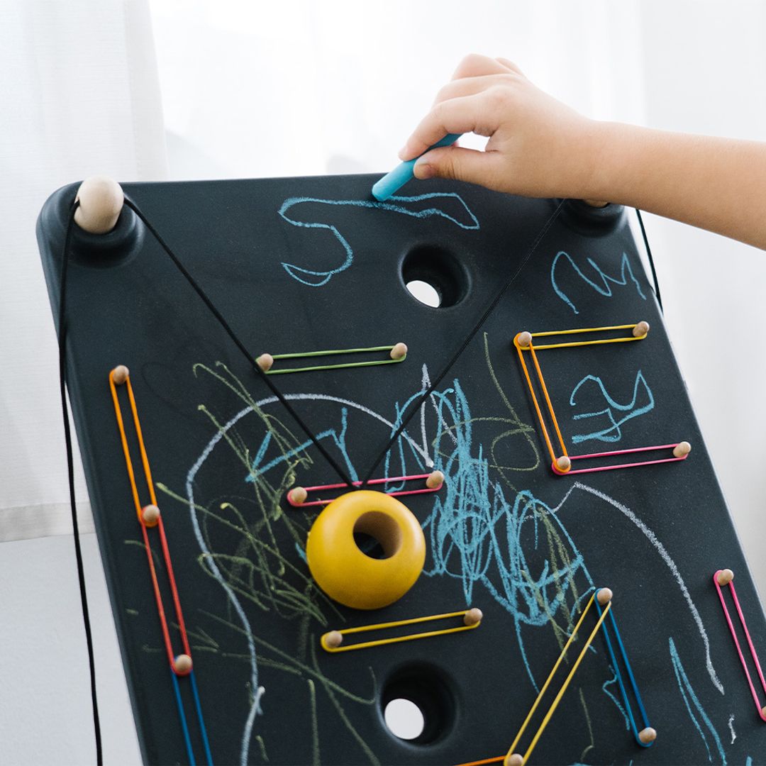 PlanToys Wooden Wall Ball Pulley Game