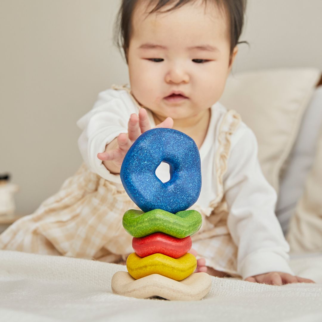 PlanToys Wooden Wave Stacker