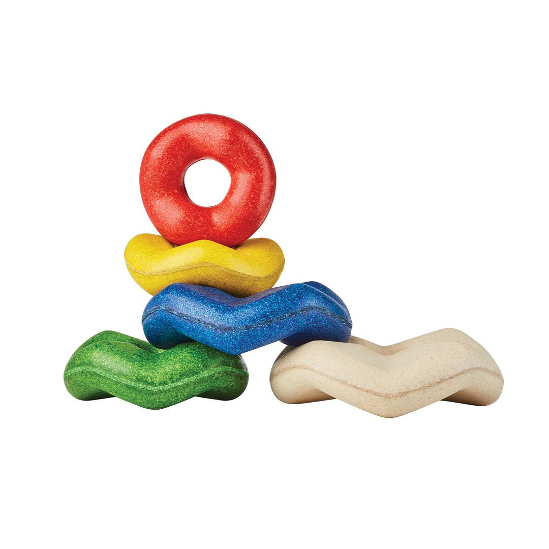 PlanToys Wooden Wave Stacker