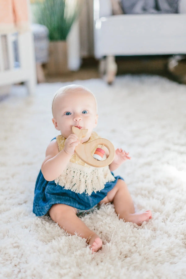 Whale Wooden Baby Rattle | Made in the USA | Rattle | The Baby Penguin