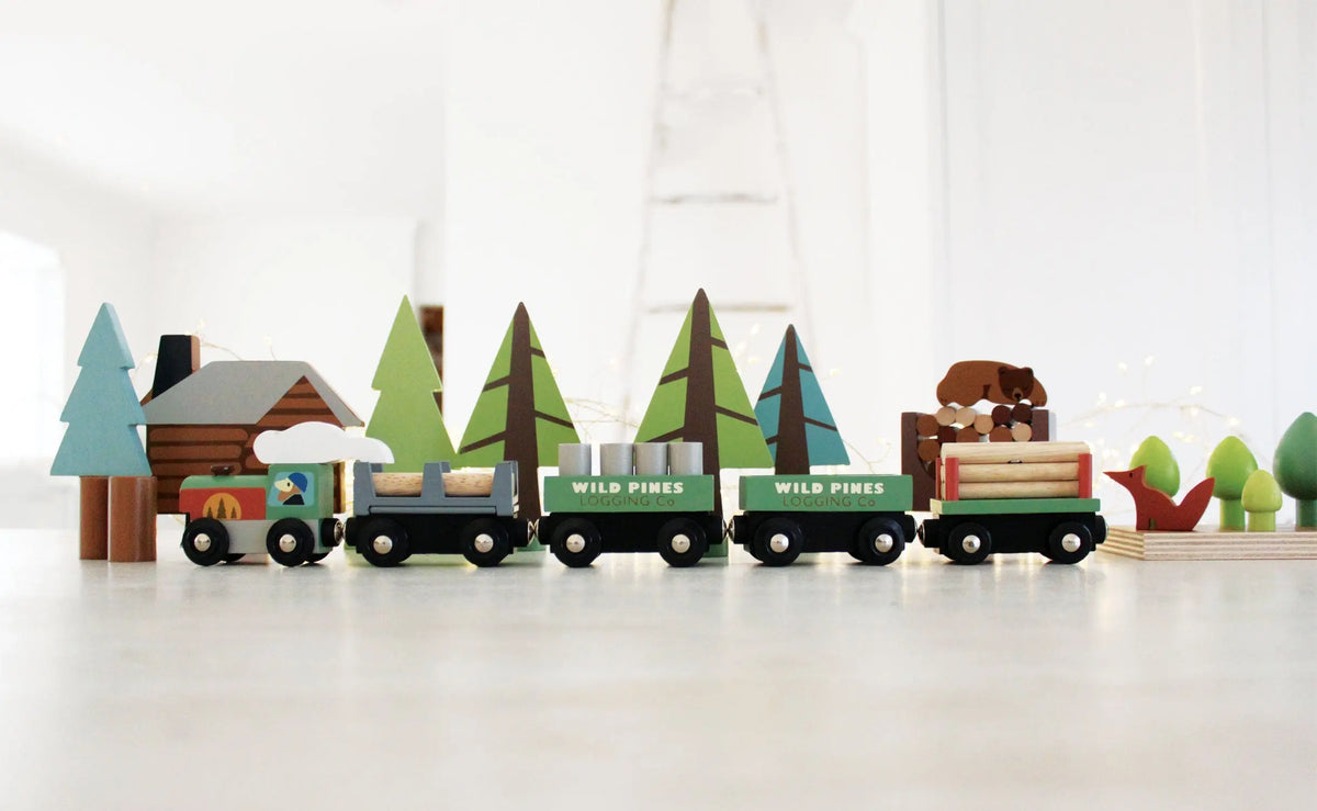 Tender Leaf Wild Pines Wooden Train Set