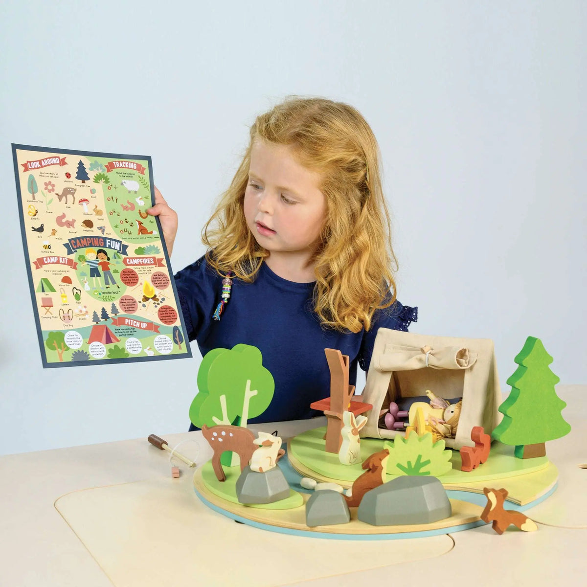 Tender Leaf Wildlife Camping Wooden Play Set