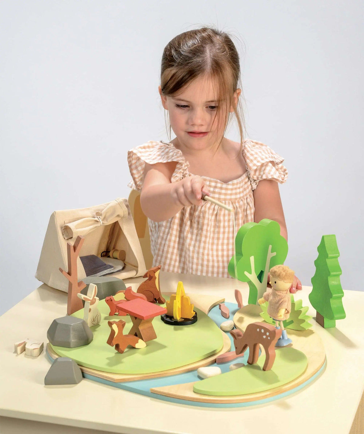 Tender Leaf Wildlife Camping Wooden Play Set