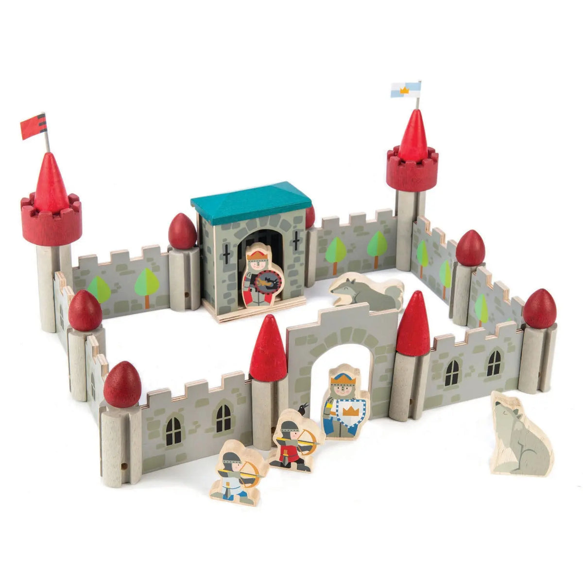Tender Leaf Wolf Castle Wooden Play Set