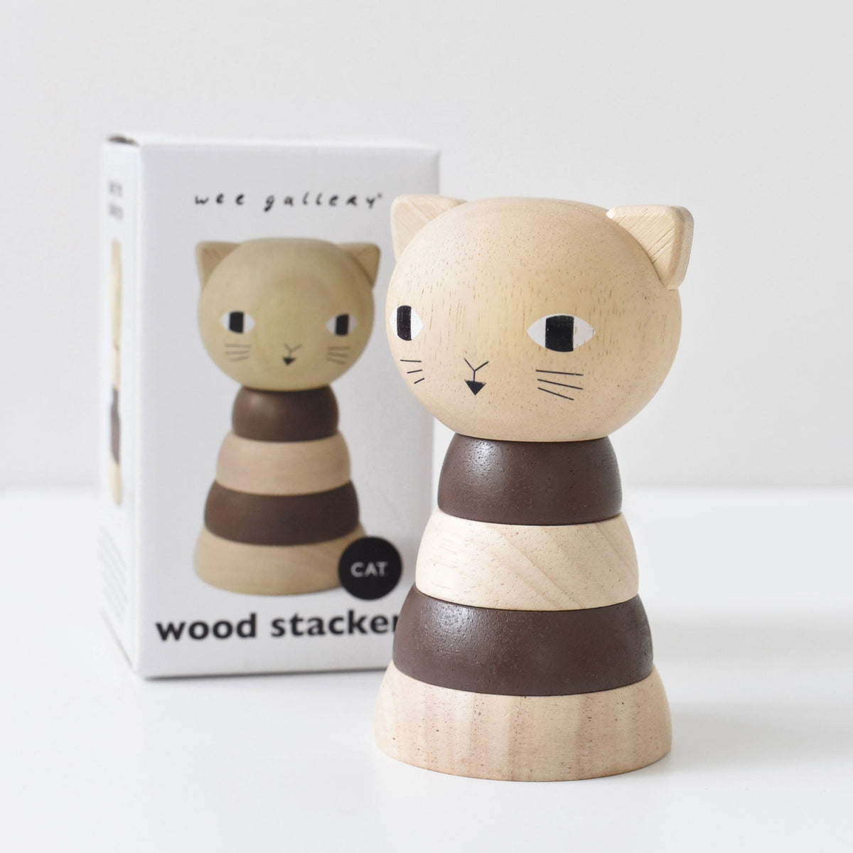 Wood Stacker - Cat - The Baby Penguin