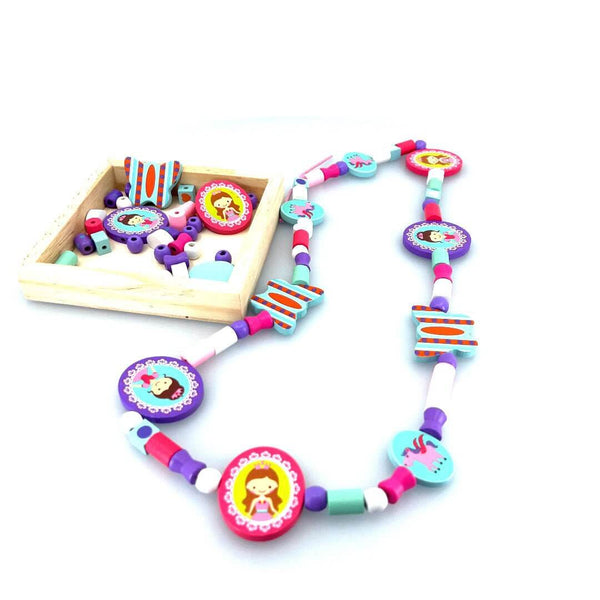Wooden Bead Princess Necklace - The Baby Penguin