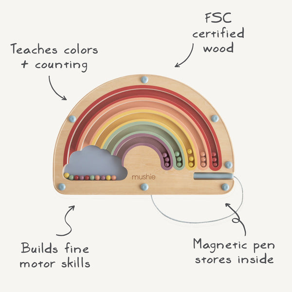 Wooden Magnetic Rainbow Maze - The Baby Penguin