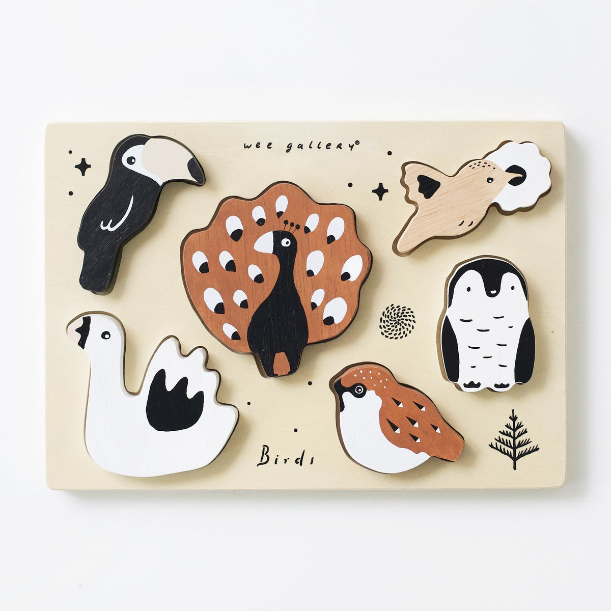 Wooden Tray Puzzle - Birds - The Baby Penguin