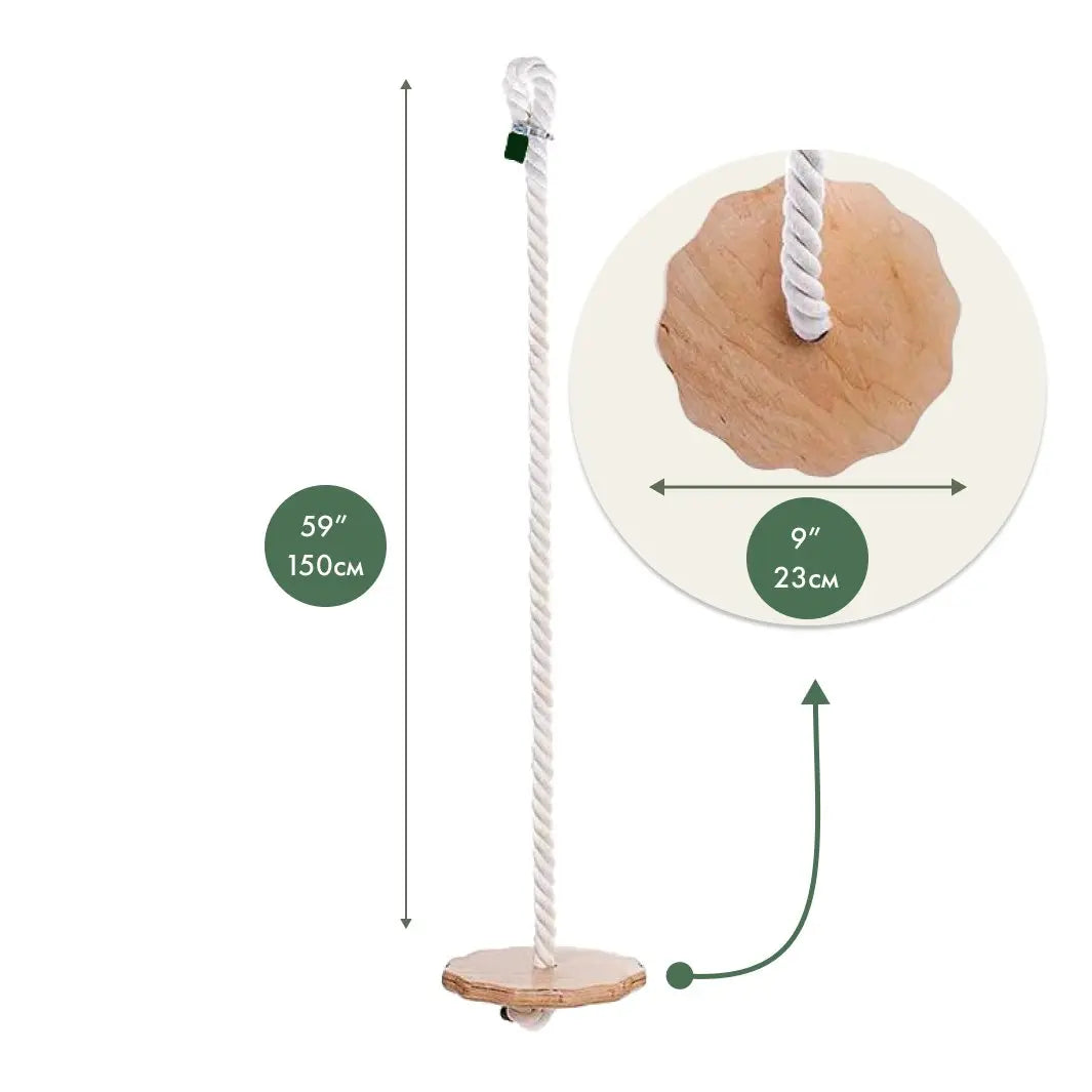 Wooden rope swing for kids - The Baby Penguin