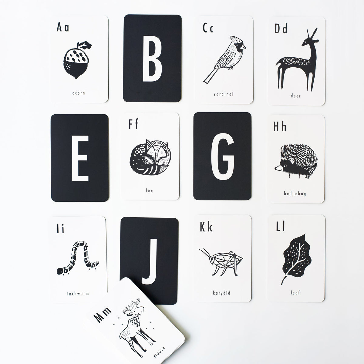 Woodland Alphabet Cards - The Baby Penguin
