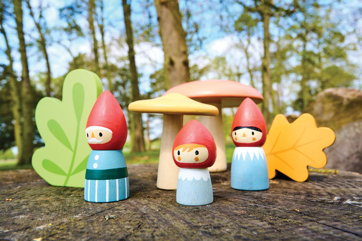 Tender Leaf Woodland Gnome Wooden Family Set