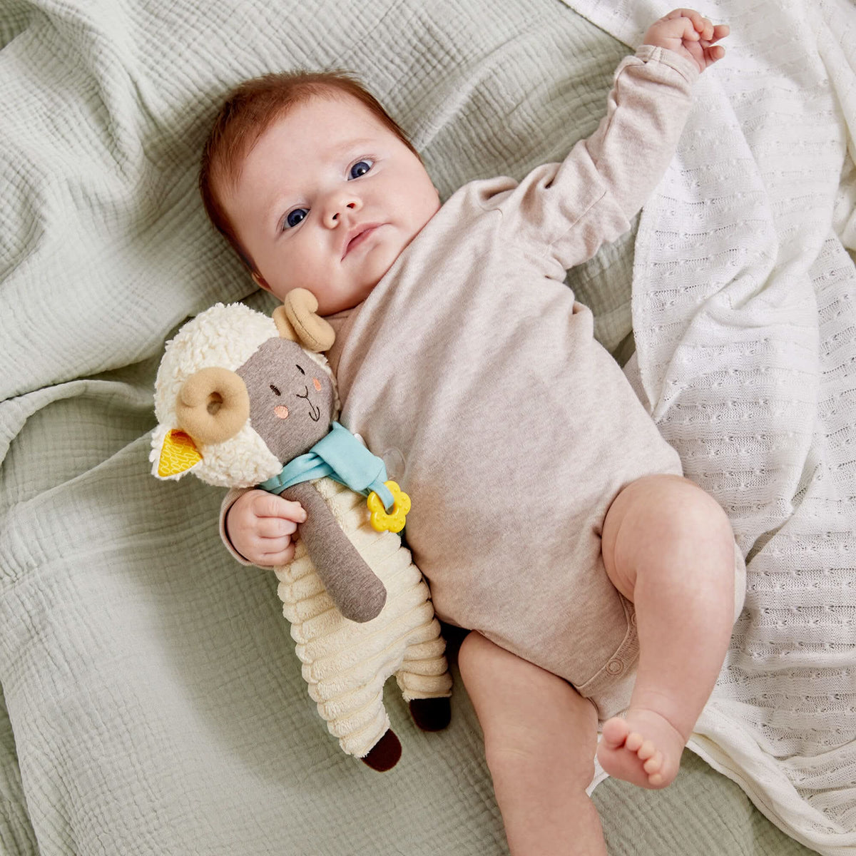 Woolbert the Ram Cuddly Baby Sensory Toy - The Baby Penguin