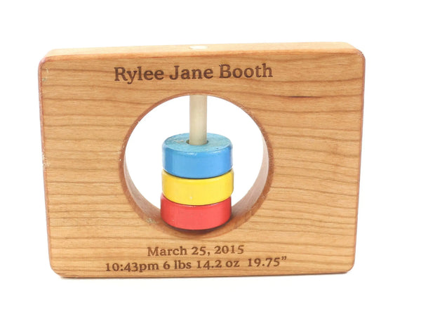 Wyoming State Wooden Baby Rattle™ | Made in the USA | Rattles | The Baby Penguin