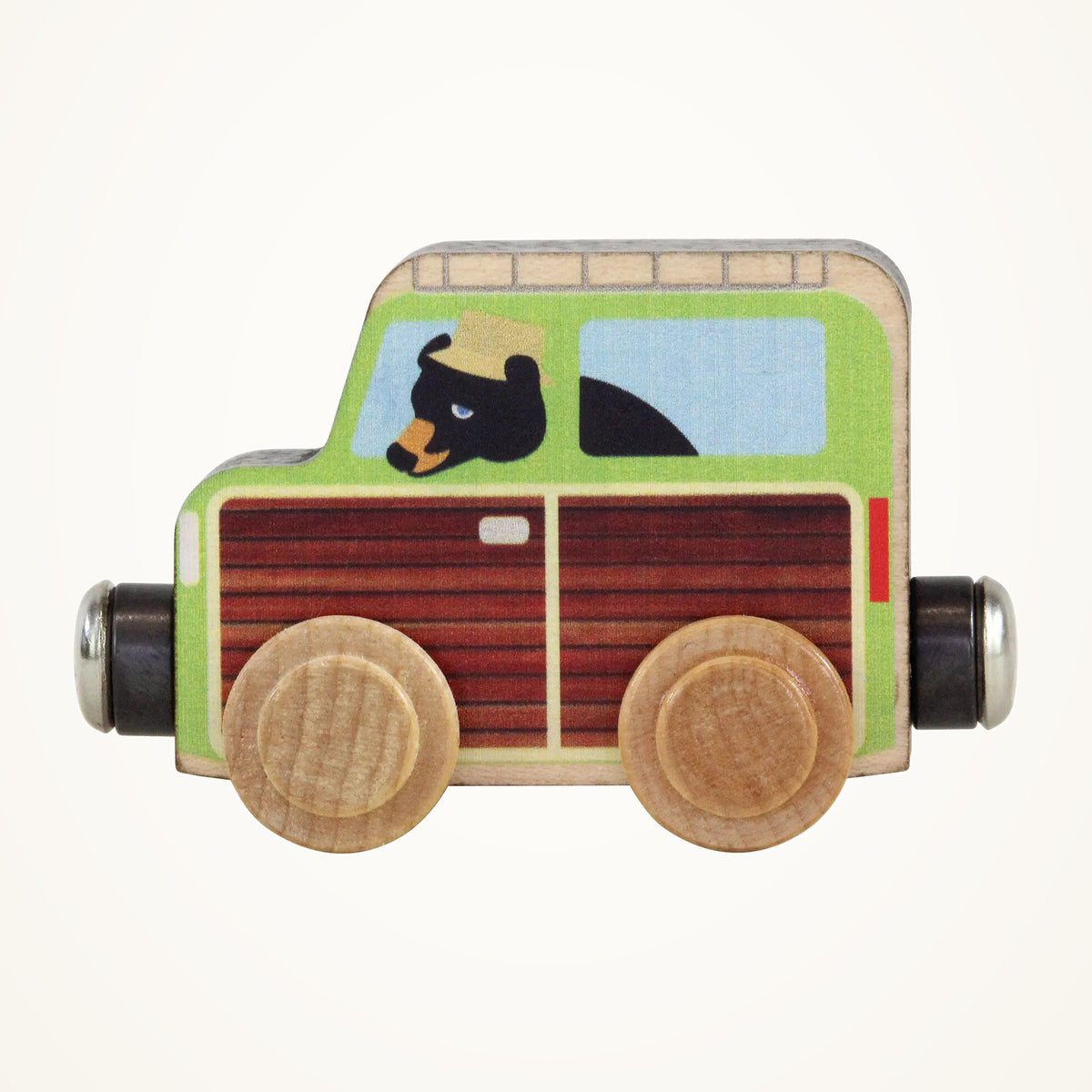 Maple Landmark NameTrains Camper Van photographed on a warm ivory background.