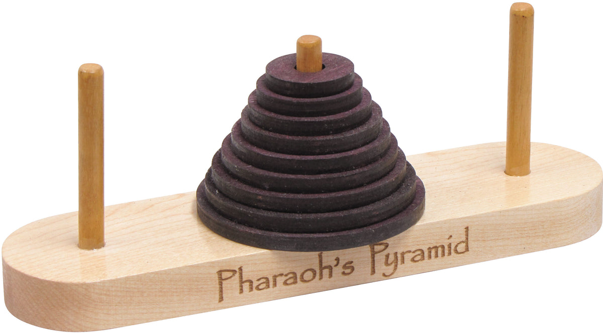 Alternate angled view of Pharaoh’s Pyramid wooden logic puzzle