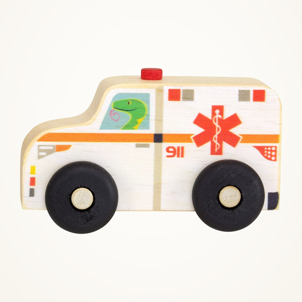 Maple Landmark Ambulance Scoot photographed on a warm ivory background.