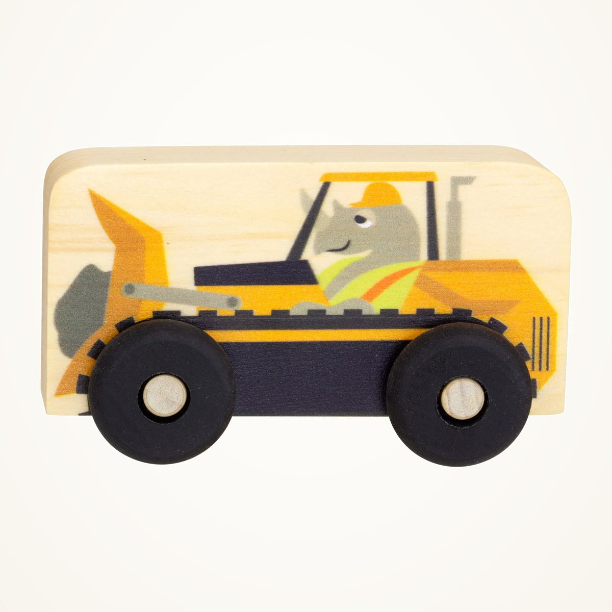 Maple Landmark Bulldozer Scoot photographed on a warm ivory background.