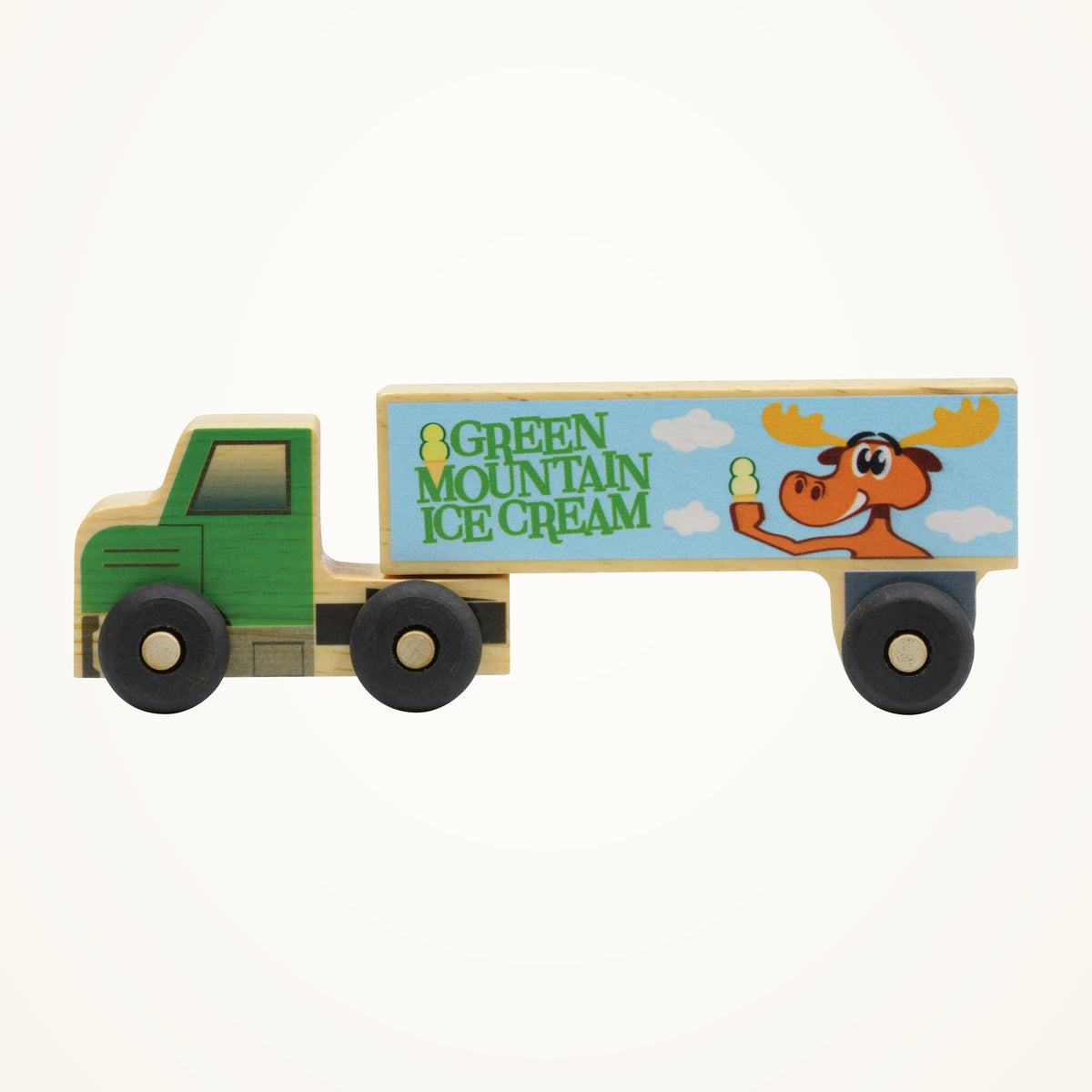 Maple Landmark Ice Cream Semi Truck Scoot photographed on a warm ivory background.