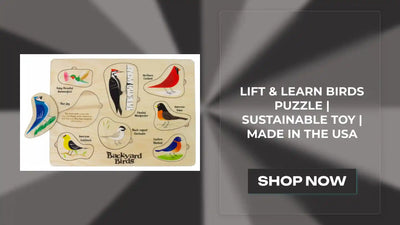 Lift & Learn Birds Puzzle | Sustainable Toy | Made in the USA by@Outfy