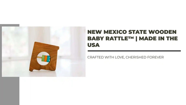 New Mexico State Wooden Baby Rattle&trade; | Made in the USA by@Outfy