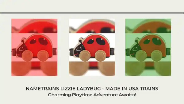 NameTrains Lizzie Ladybug - Made in USA Trains by@Outfy