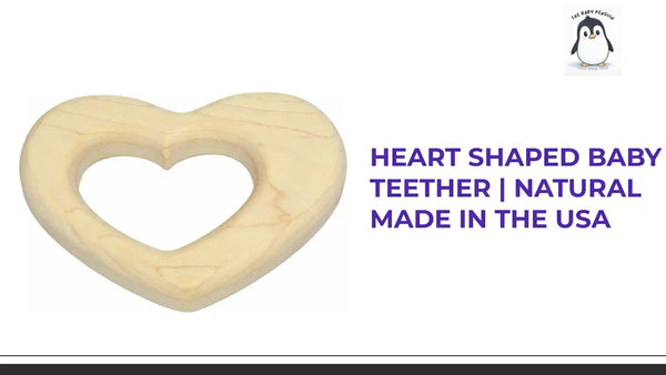 Heart Shaped Baby Teether | Natural Made in the USA by@Outfy
