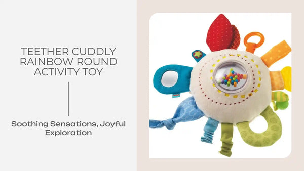 Teether Cuddly Rainbow Round Activity Toy by@Outfy