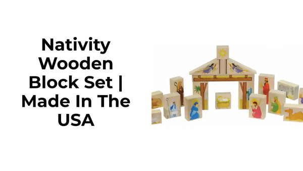 Nativity Wooden Block Set | Made in the USA by@Outfy