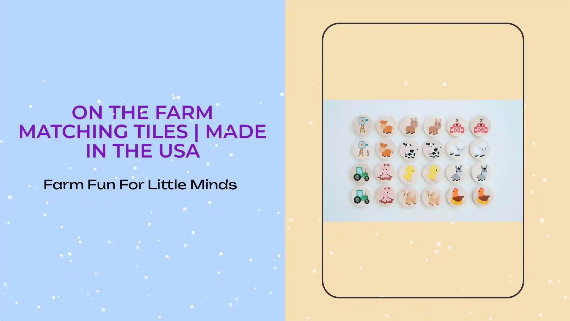 Video of Bannor Toys On The Farm Matching Tiles