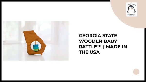 Georgia State Wooden Baby Rattle&trade; | Made in the USA by@Outfy
