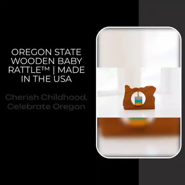 Oregon State Wooden Baby Rattle&trade; | Made in the USA by@Outfy